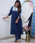 Easy Breezy Summer Cotton Embroidered Pant Set